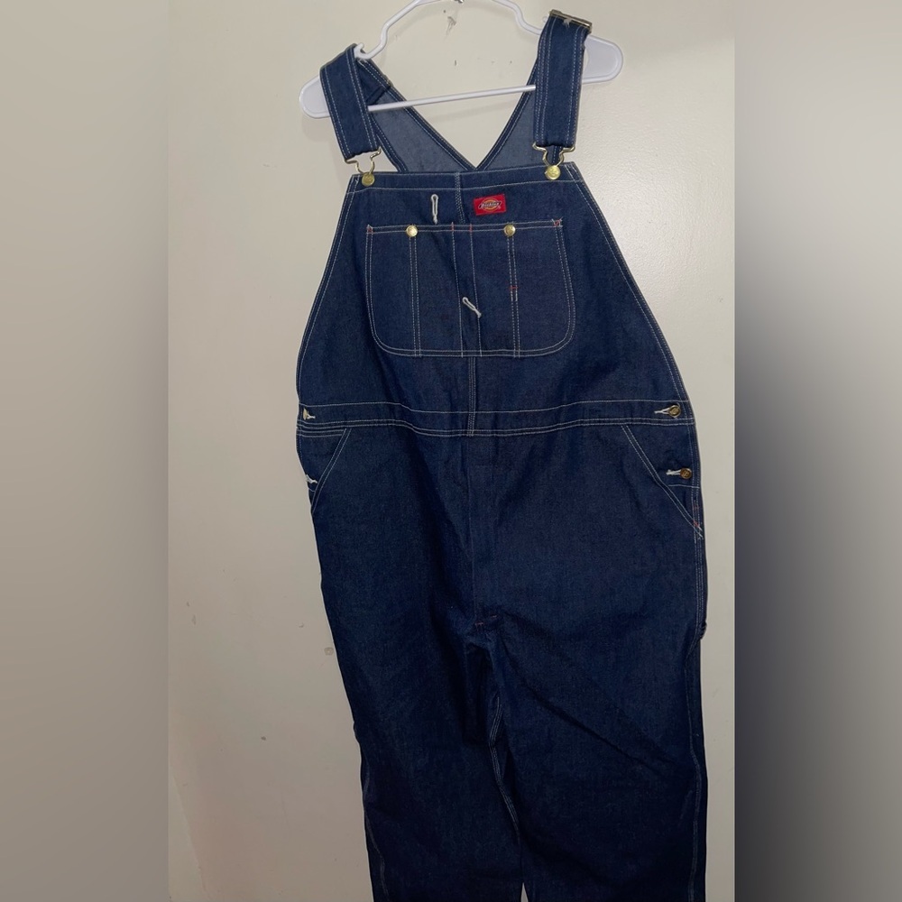 Vintage Dickies Men Big and Tall Overalls Denim Jumpsuit 44x30 - Picture 7 of 13